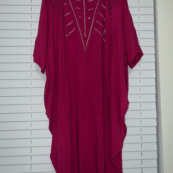 Torrid Magenta Open Front Kimono Wrap - Picture 2 of 7